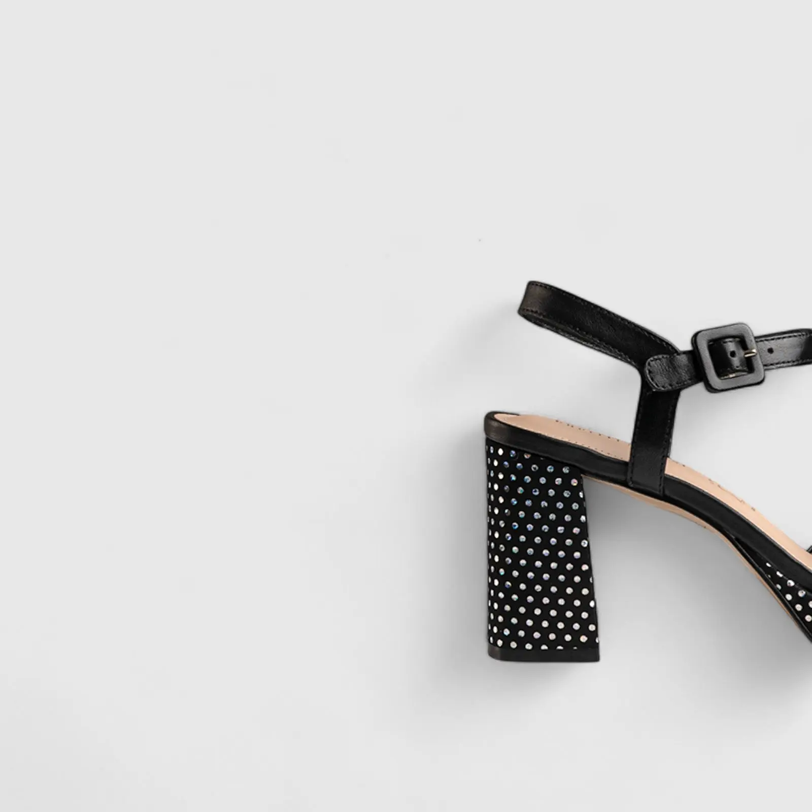 Platform Block Heel Sandal Black 11198 - Image 4
