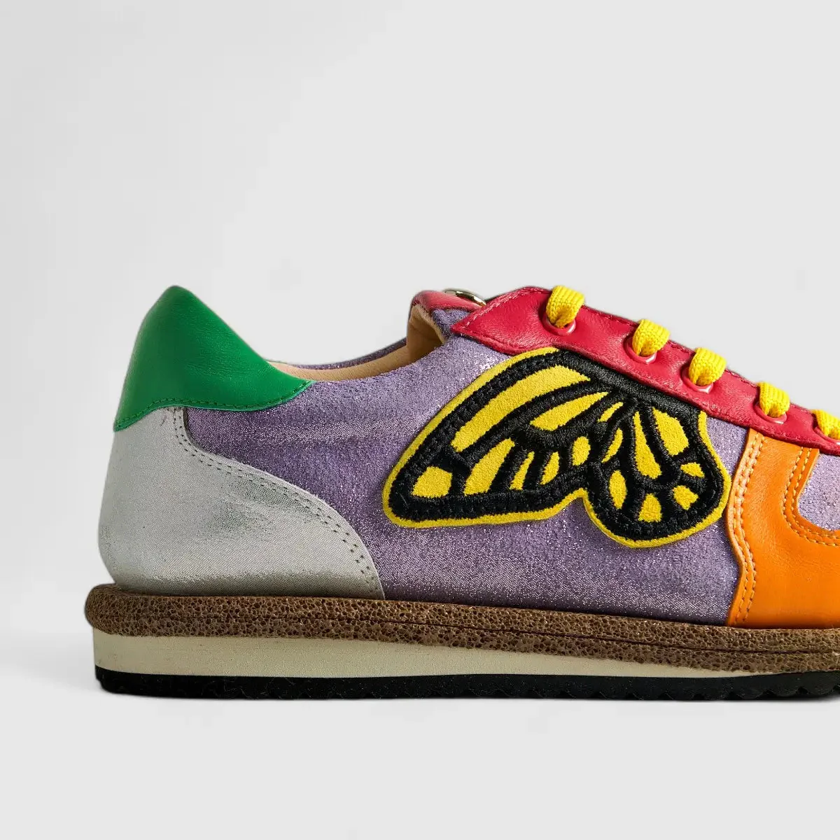 Poletto Ladies Leather Sneaker Multi Butterfly 4257163 - Image 5