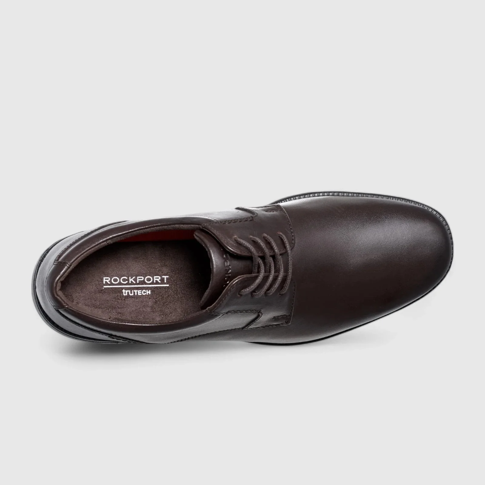 Rockport Charles Road Plain Toe Lace Up Comfort Shoe Brown - Image 3