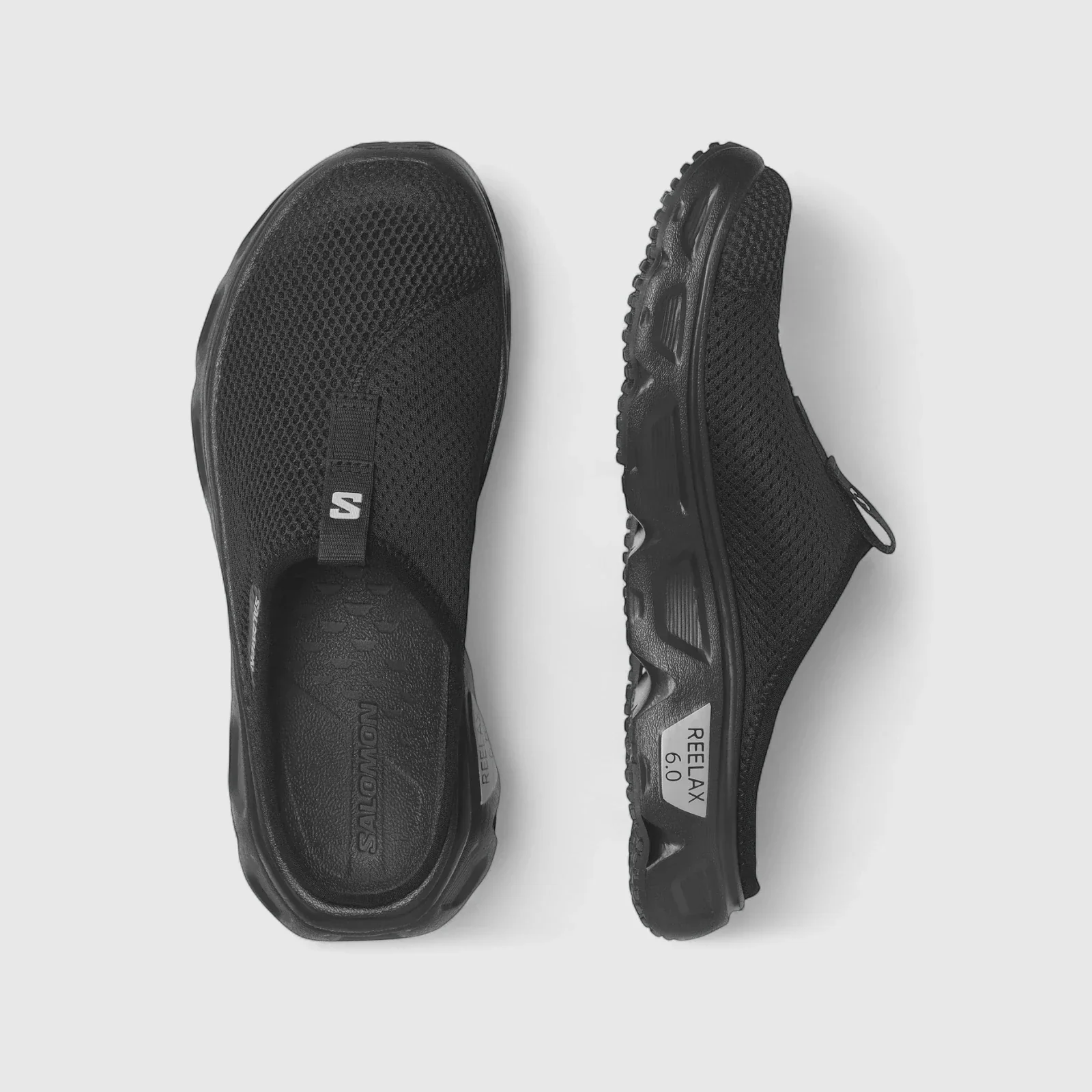Salomon Men's Comfort Clog Reelax Slide 6.0 471120 Black/Black/Alloy SL34 (BX6) - Image 5