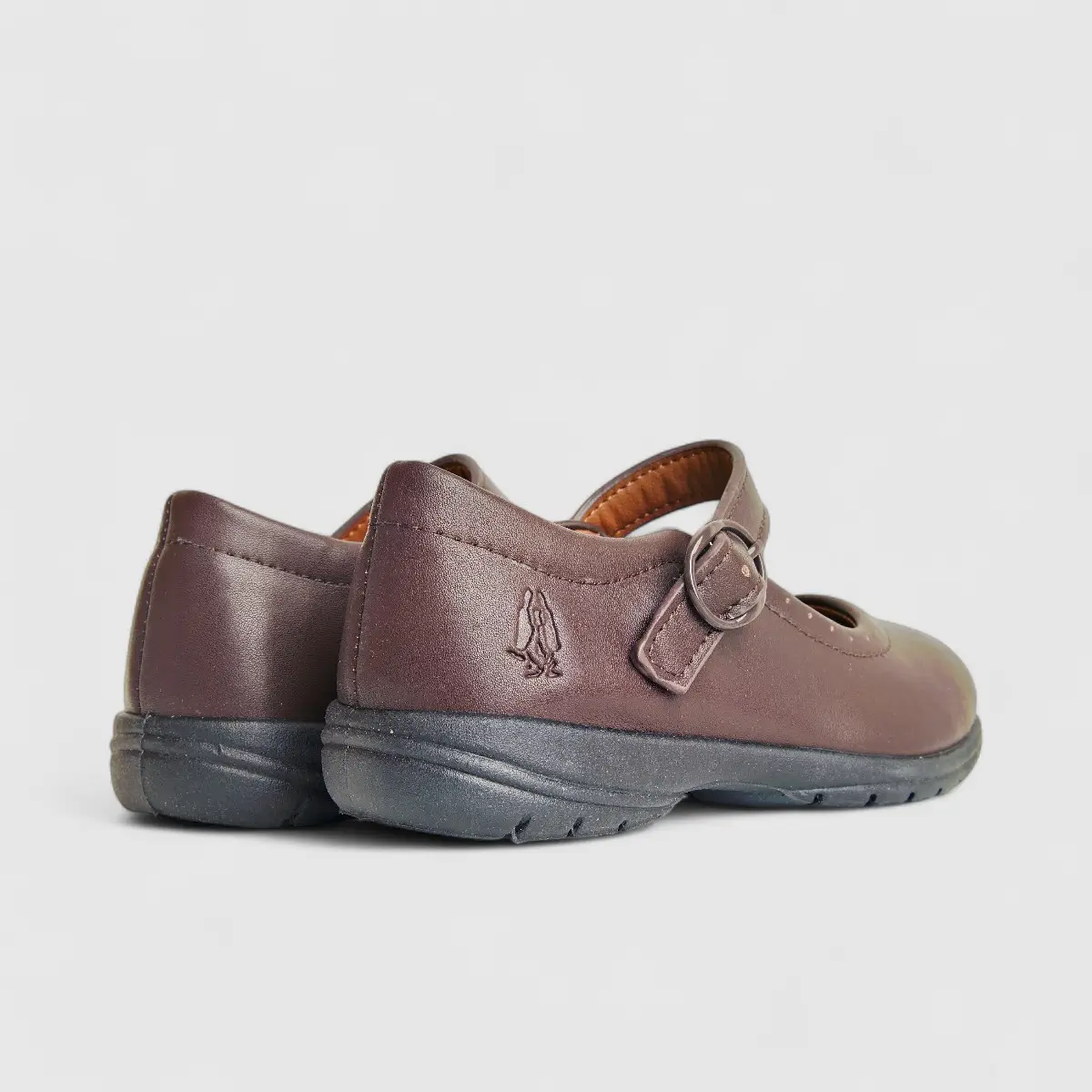 Scala Girls Kids (UK9 TO UK1) Mary Jane Buckle School Shoe HPK00014 Brown HG6 - Image 3