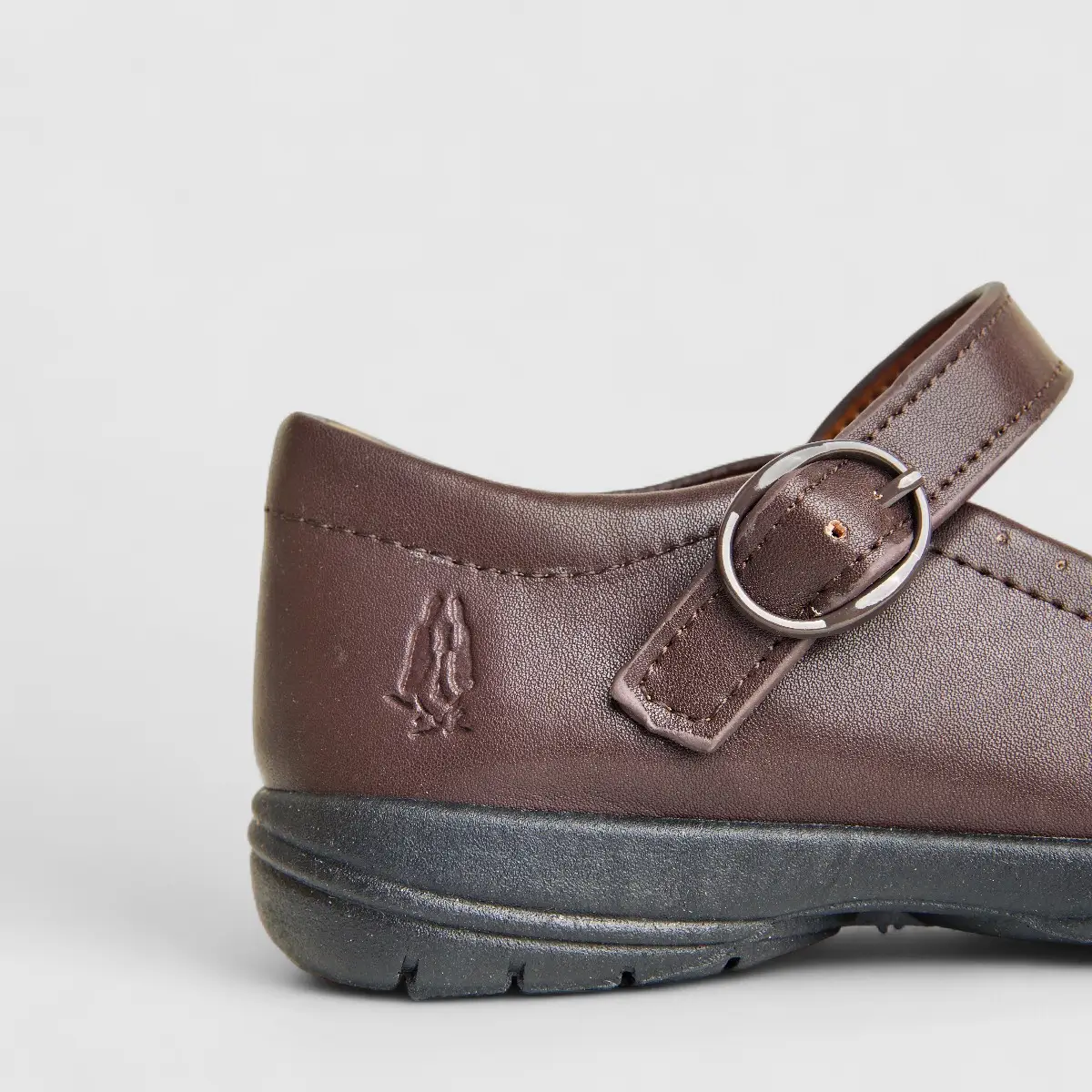 Scala Girls Kids (UK9 TO UK1) Mary Jane Buckle School Shoe HPK00014 Brown HG6 - Image 5