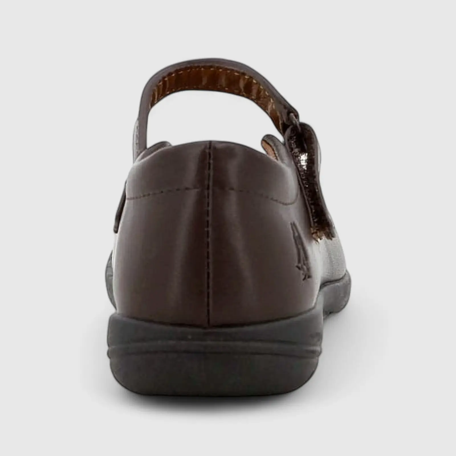 Scarlett Girls Youths (UK2 TO UK9) Mary Jane Velcro School Shoe HPY00010 Brown HG4 - Image 5