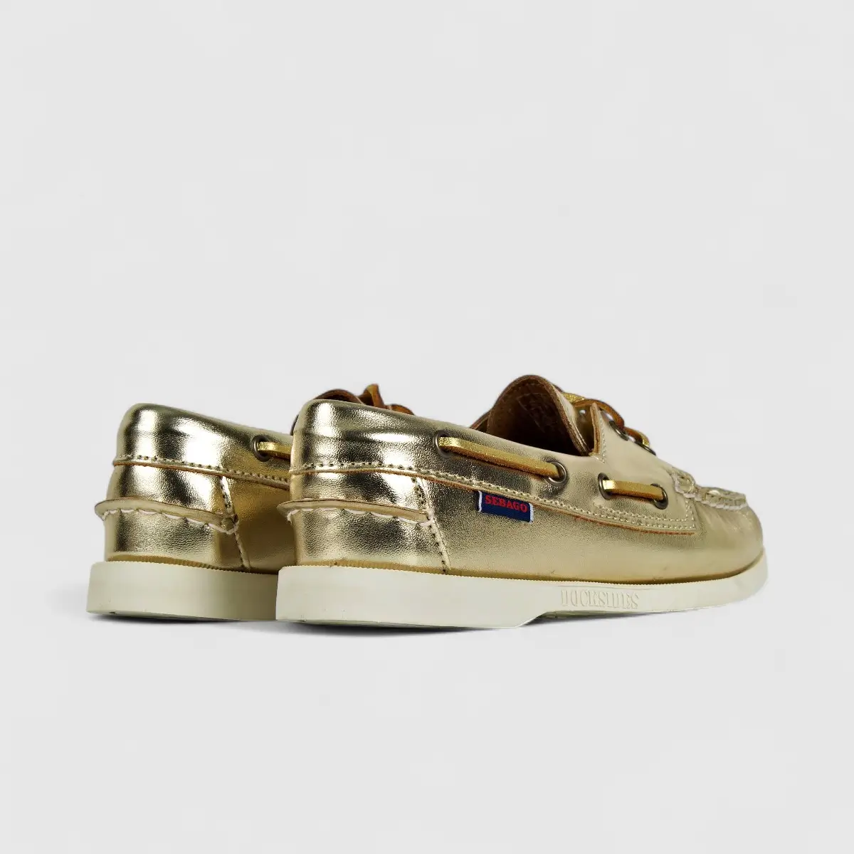 Sebago Ladies Docksides Portland Met 73127GW 989 Gold SD2 - Image 3