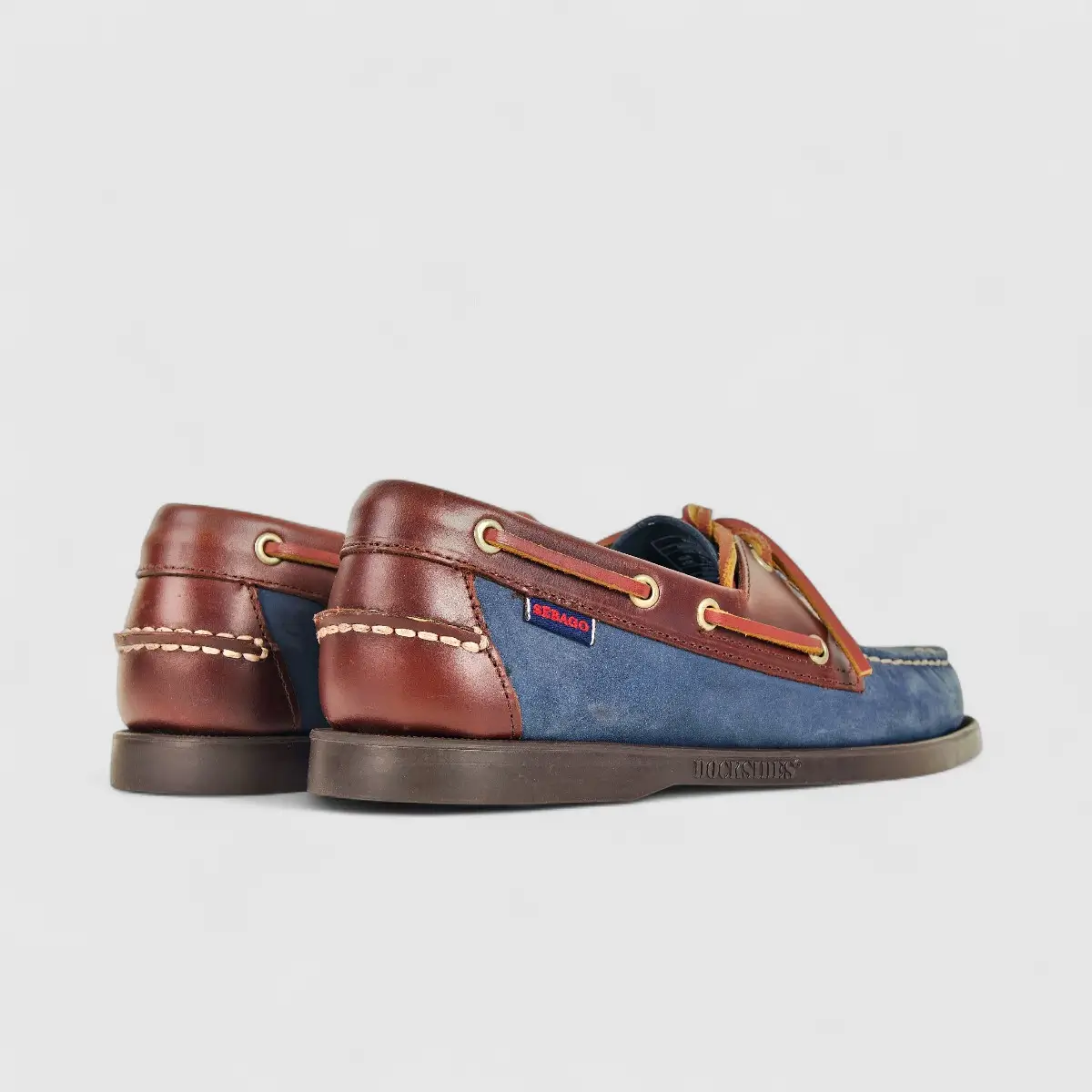 Sebago Men's Docksides Portland Nubuck Waxy 78123HW AI6 Blue/Brown SG33 - Image 3
