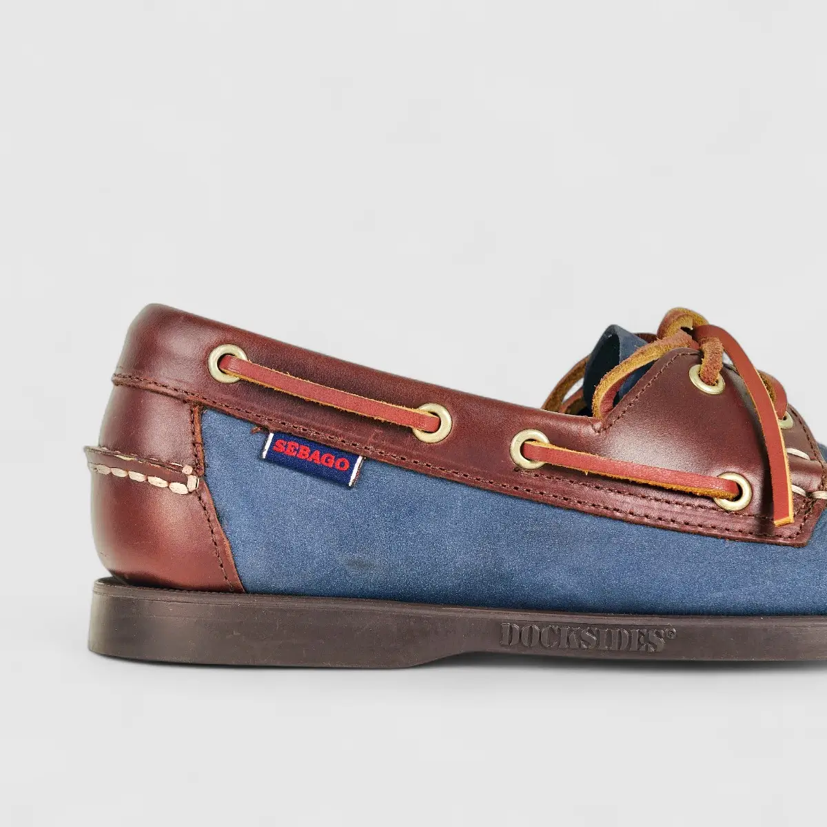 Sebago Men's Docksides Portland Nubuck Waxy 78123HW AI6 Blue/Brown SG33 - Image 5