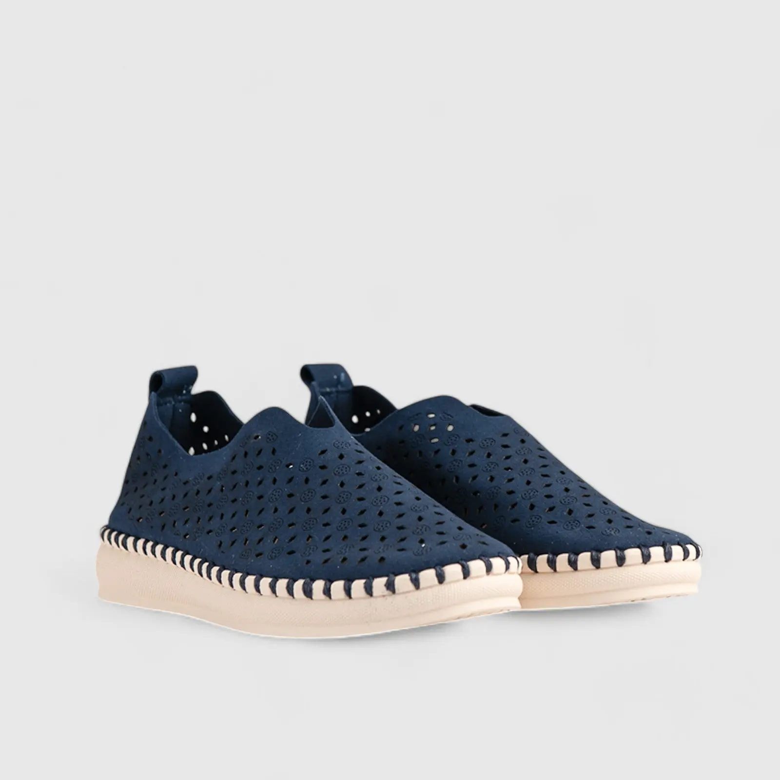Sienna Comfort Slip On Casuals Navy 01367 - Image 2