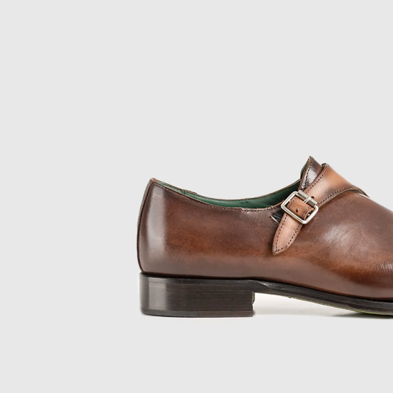 Single Monk Dress Shoe Brown/Tan 18286 - Image 5
