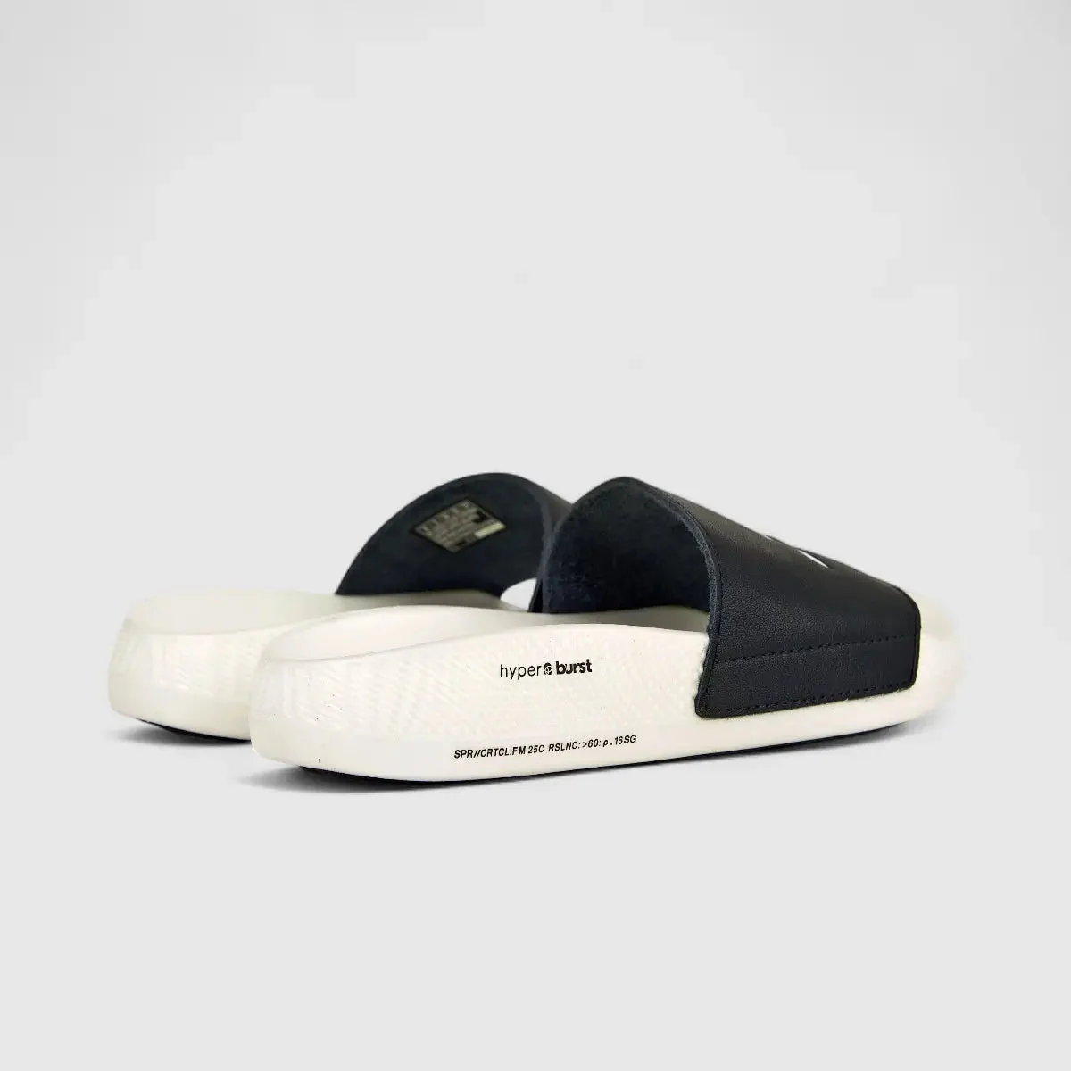 Skechers Ladies Comfort Hyper Slide 130022 Black/White SW65 - Image 3