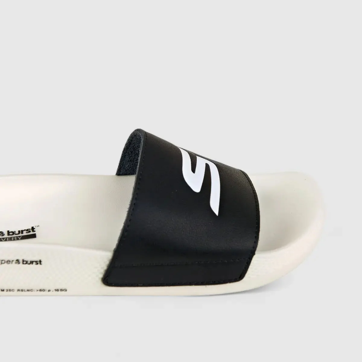 Skechers Ladies Comfort Hyper Slide 130022 Black/White SW65 - Image 5