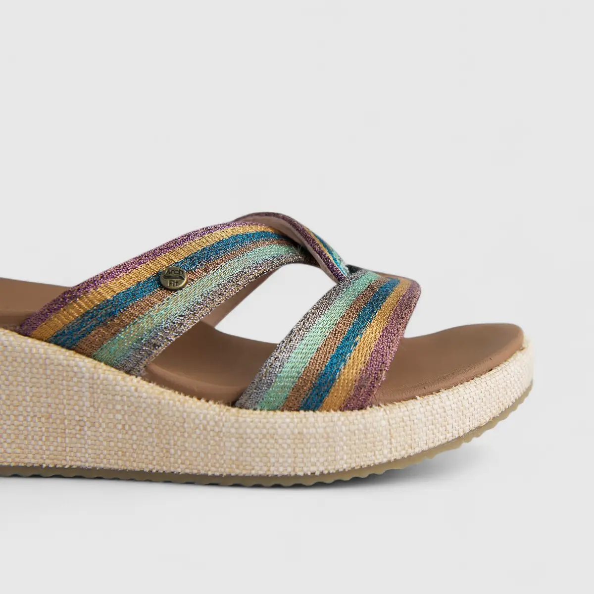 Skechers Ladies Comfort Push In Wedge Arch Fit Beverlee 119259 Multi SW113 - Image 4