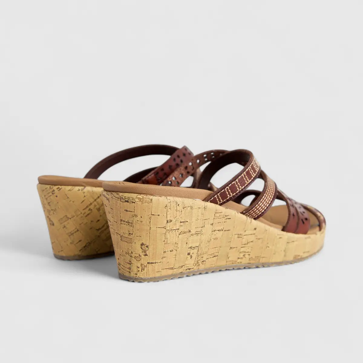 Skechers Ladies Comfort Push In Wedge Beverlee 119353 Chocolate SW114 - Image 3
