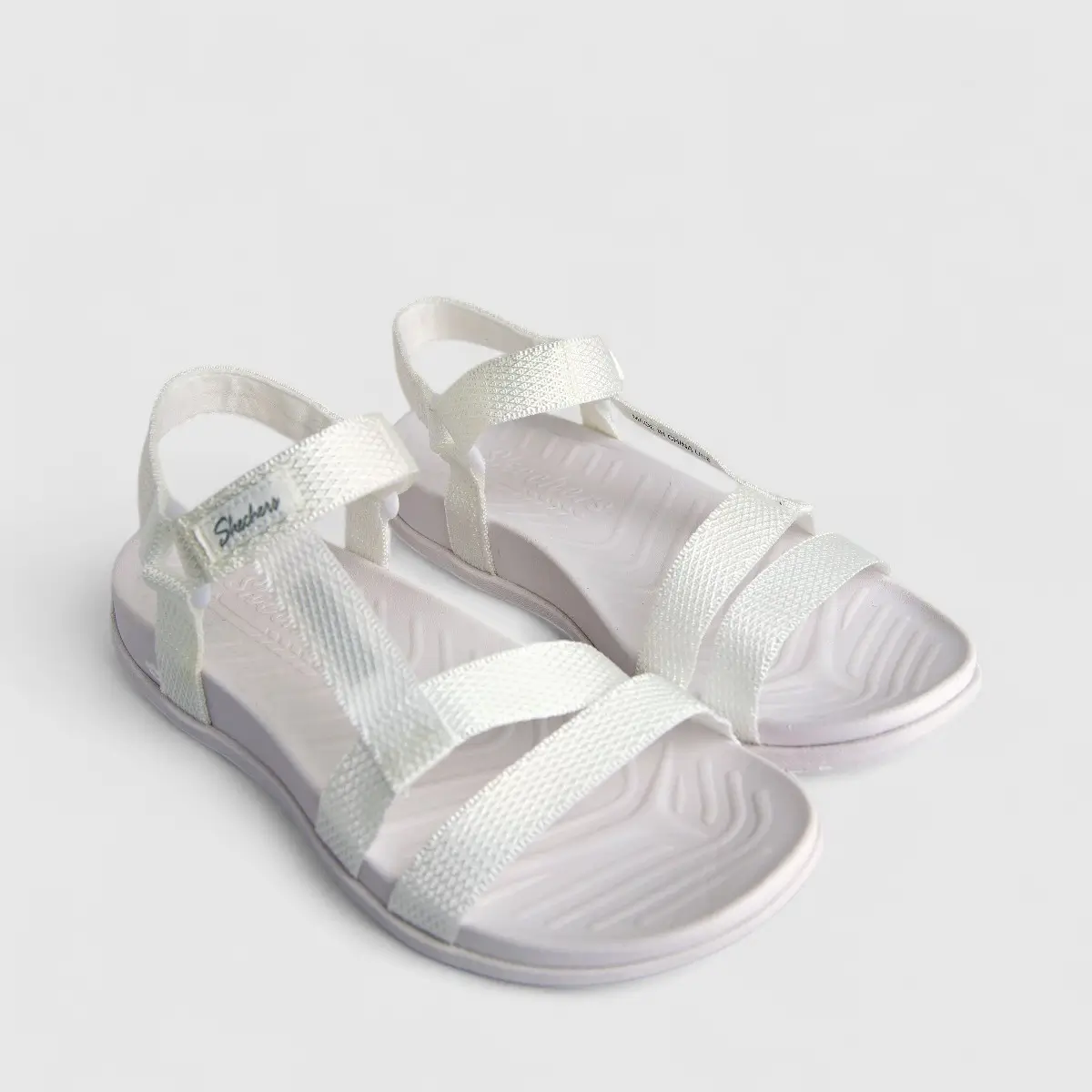 Skechers Ladies Comfort Sandal Reggae Lite 163223 White SW131 - Image 2