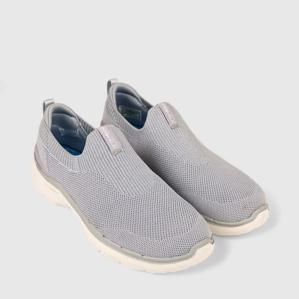 Skechers Ladies Comfort Slip on Go Walk 6 124530 Light Grey SW67 - Image 2