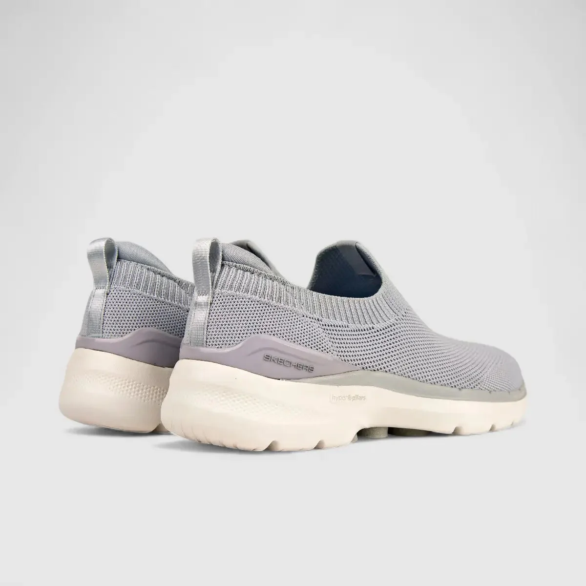 Skechers Ladies Comfort Slip on Go Walk 6 124530 Light Grey SW67 - Image 3