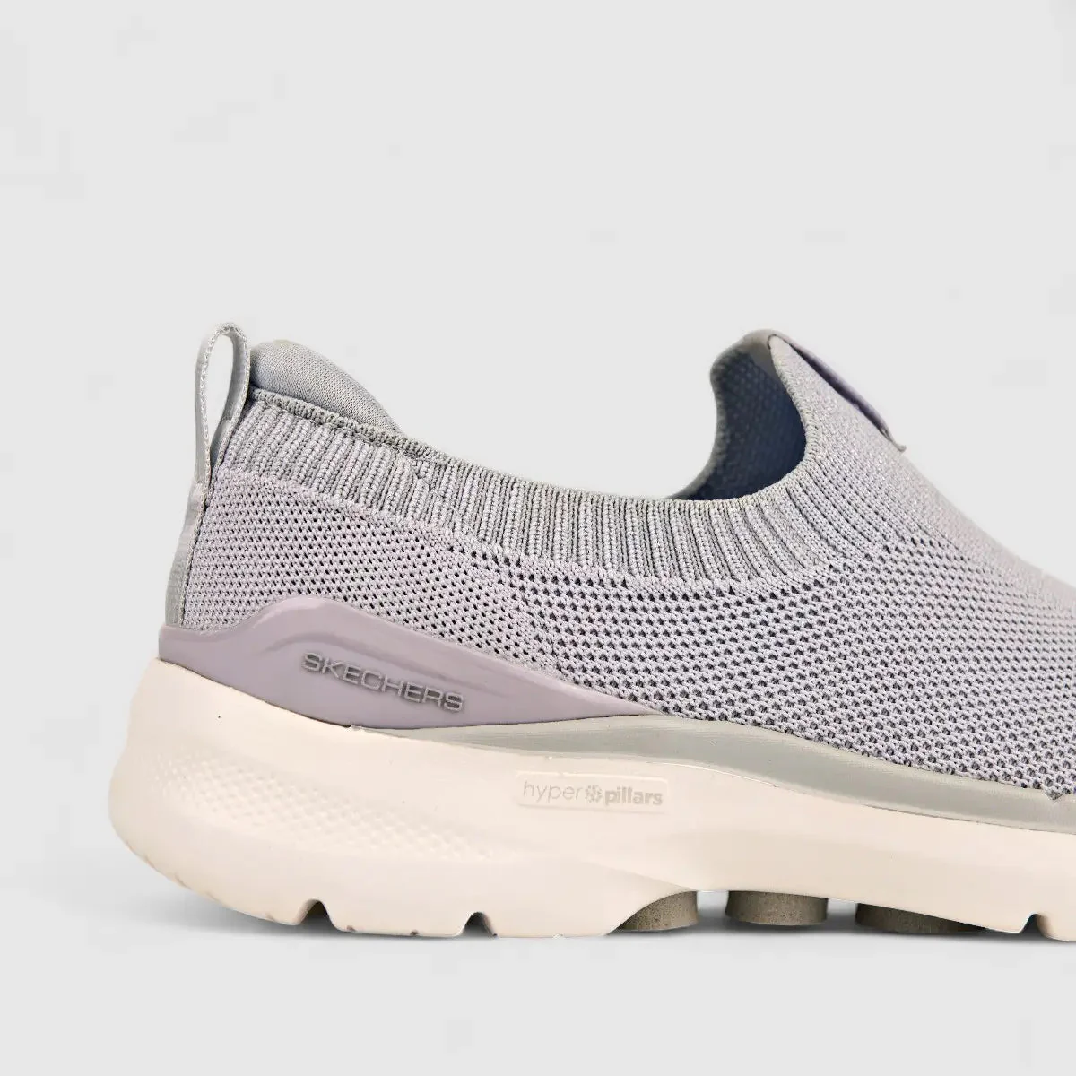 Skechers Ladies Comfort Slip on Go Walk 6 124530 Light Grey SW67 - Image 5