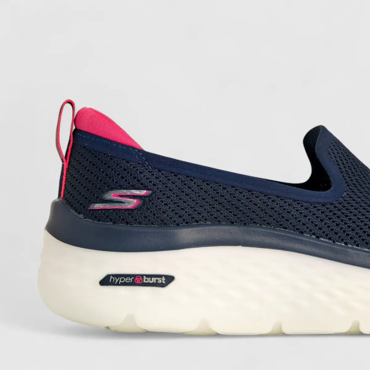 Skechers Ladies Comfort Slip On Go Walk Hyper Burst 124273 Navy Pink SW95 - Image 5