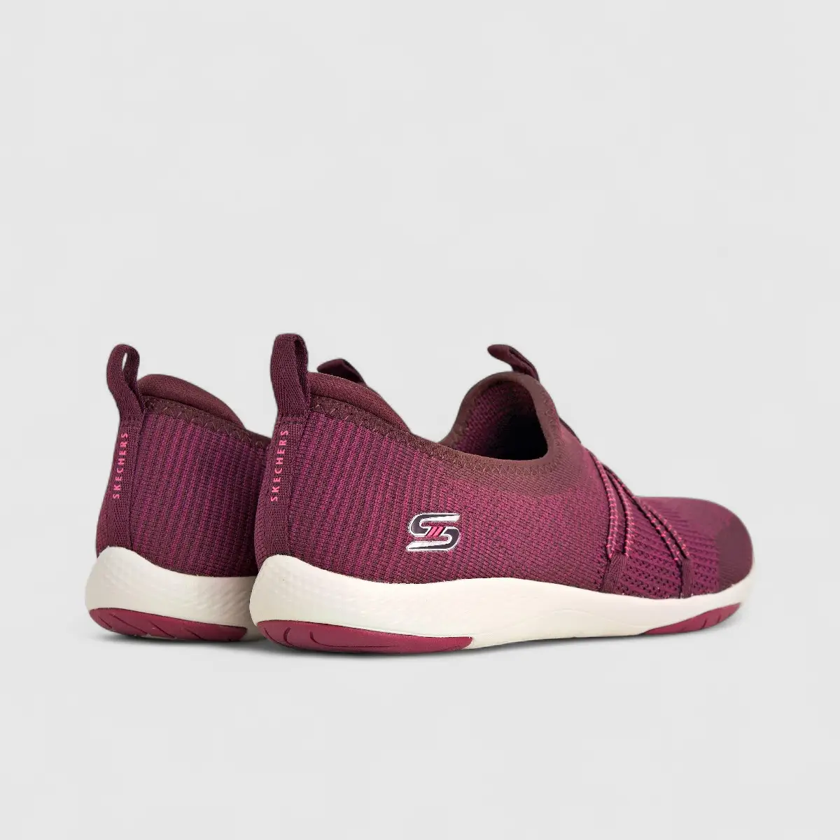 Skechers Ladies Comfort Slip On Lolow 104128 Purple SW83 - Image 3