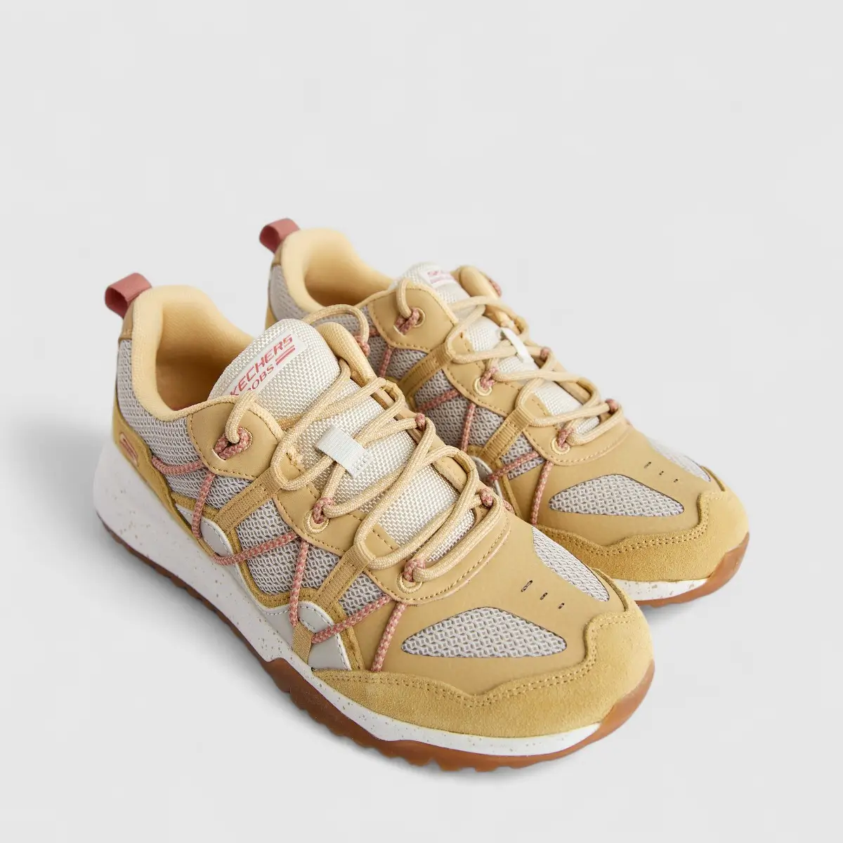 Skechers Ladies Comfort Sneaker Bobs Sqaud 3 117188 Wheat Tan SW120 - Image 2