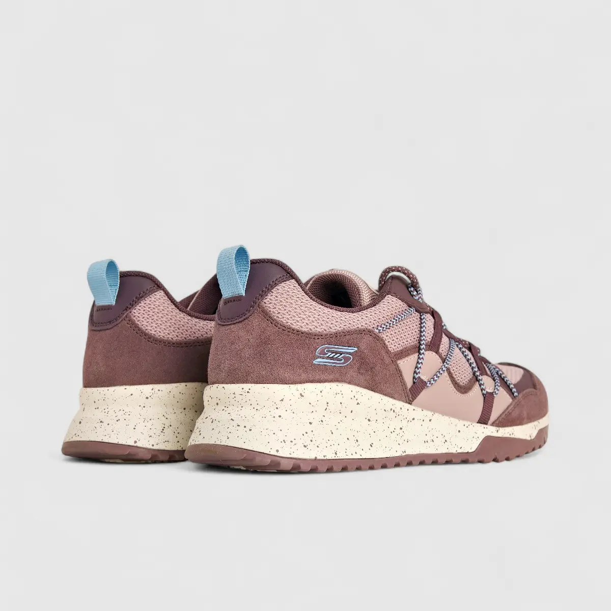 Skechers Ladies Comfort Sneaker Bobs Squad 3 117188 Mauve SW92 - Image 3