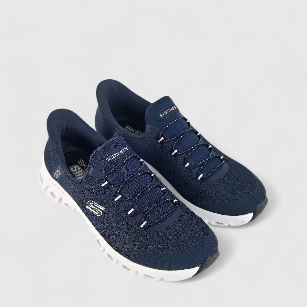 Skechers Ladies Comfort Slip in Sneaker Glide Step 104547 Navy SW72 - Image 2