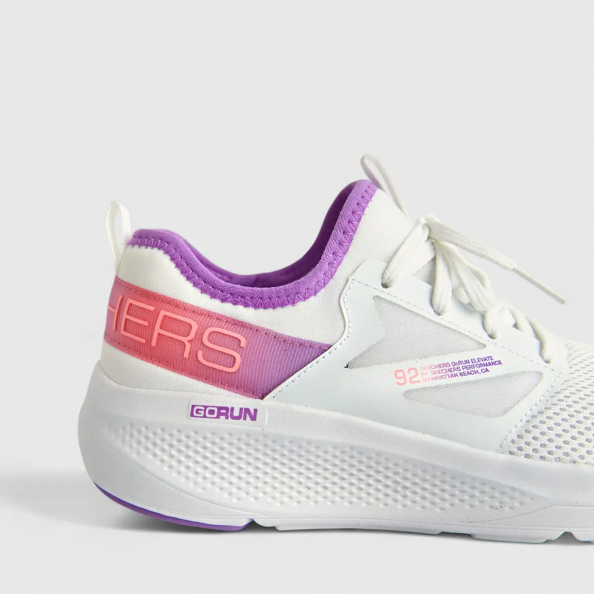 Skechers Ladies Comfort Sneaker Go Run Elevate 128317 White Lavender SW118 - Image 5
