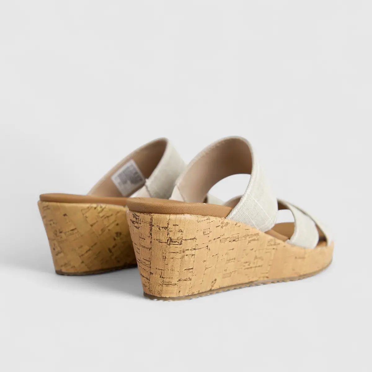 Skechers Ladies Comfort Wedge Slip On Beverlee 119077 Natural  SW124 - Image 3