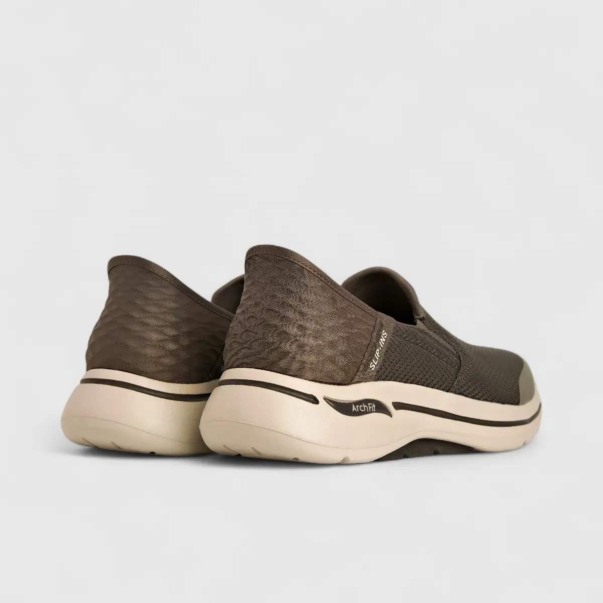 Skechers Men's Comfort Slip Ins Go Walk Arch Fit 216259 Taupe SM110 - Image 3