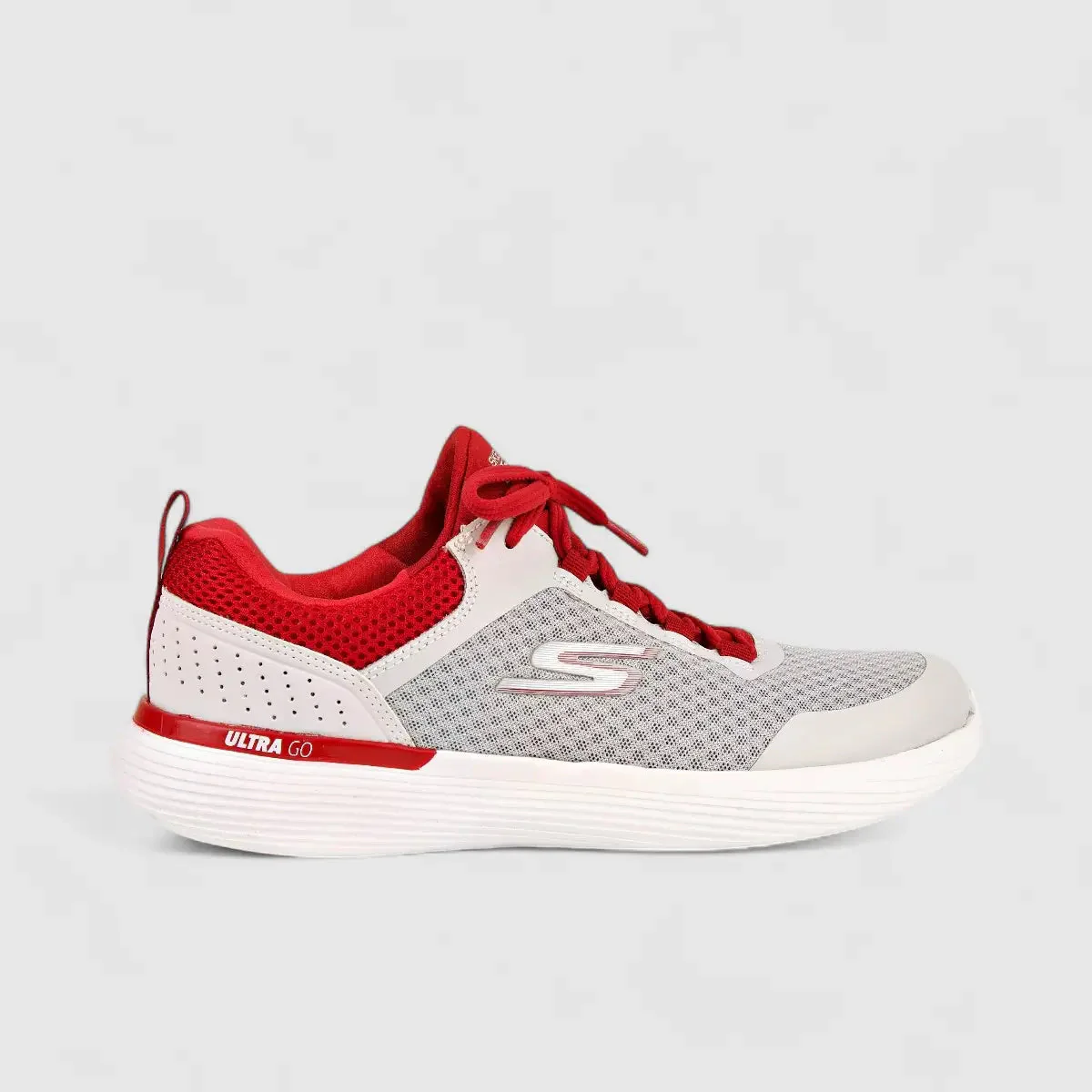 Skechers Men's Comfort Sneaker Go Run 400 V2 220088 Grey Red SM88
