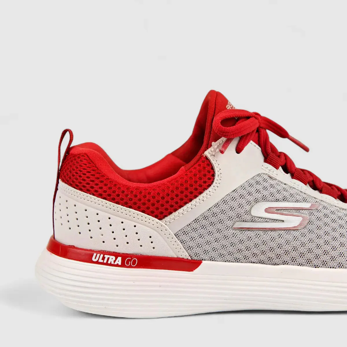 Skechers Men's Comfort Sneaker Go Run 400 V2 220088 Grey Red SM88 - Image 4