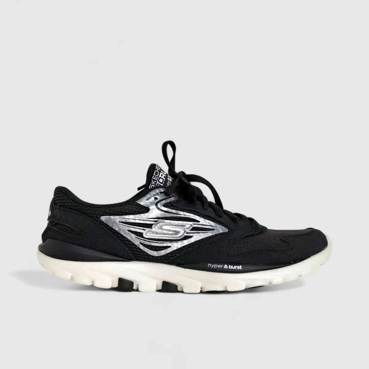 Skechers Men's Comfort Sneaker Go Run Og Hyper 220229 Black Silver SM106