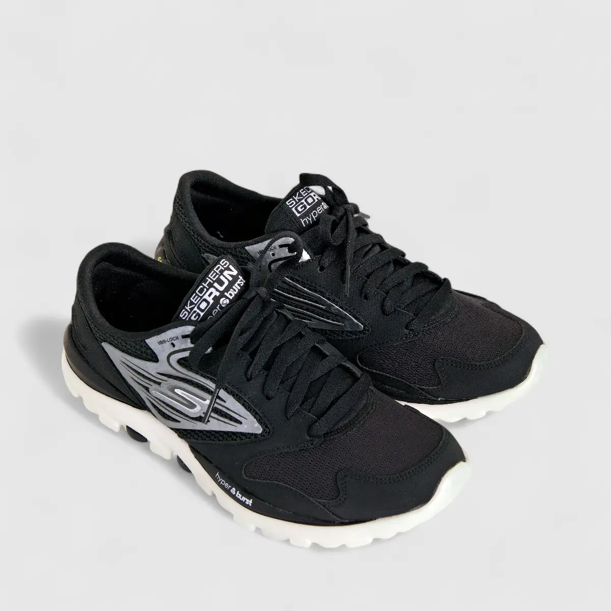 Skechers Men's Comfort Sneaker Go Run Og Hyper 220229 Black Silver SM106 - Image 2