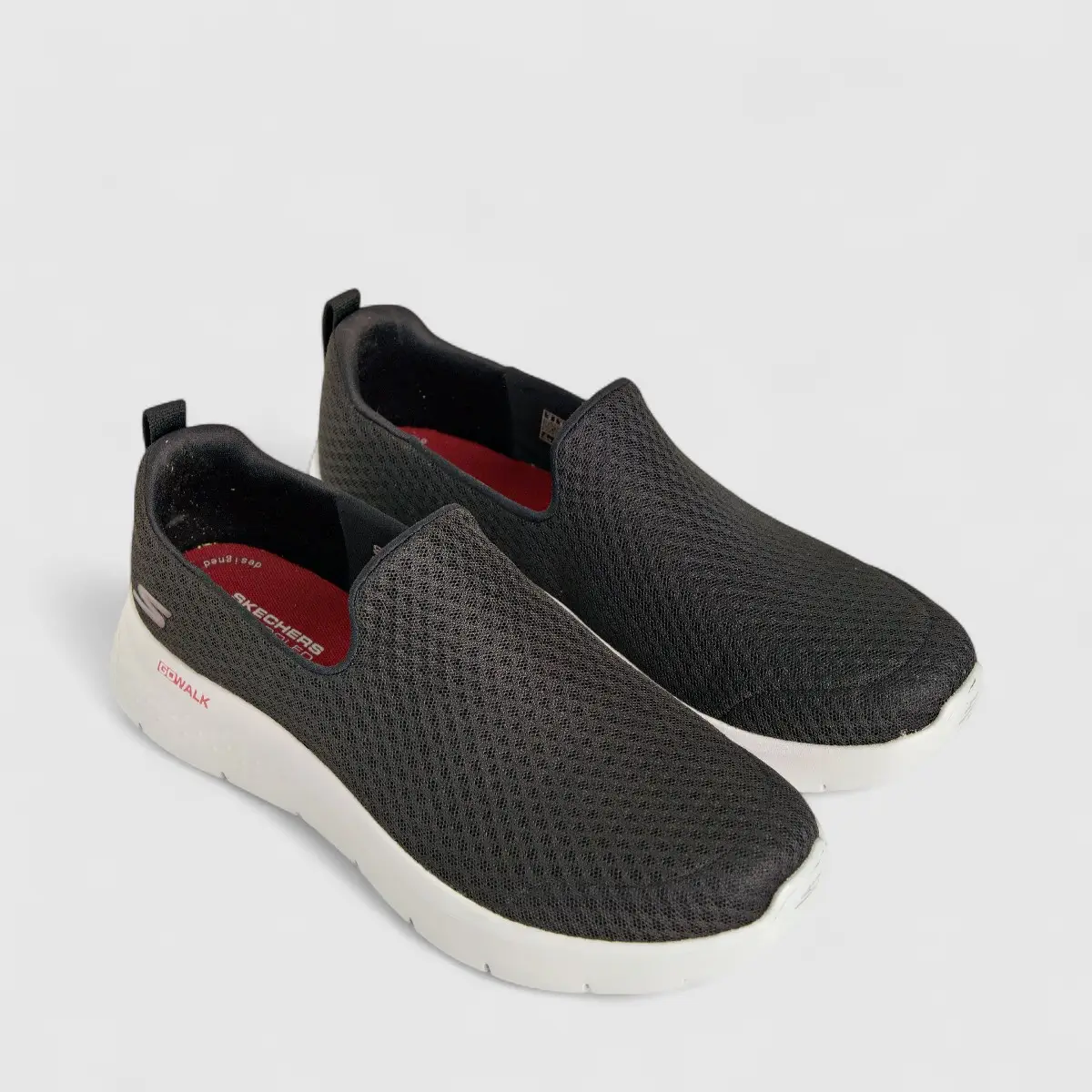 Skechers Men's Comfort Slip On Go Walk Flex 216483 Black Red SM113 - Image 2