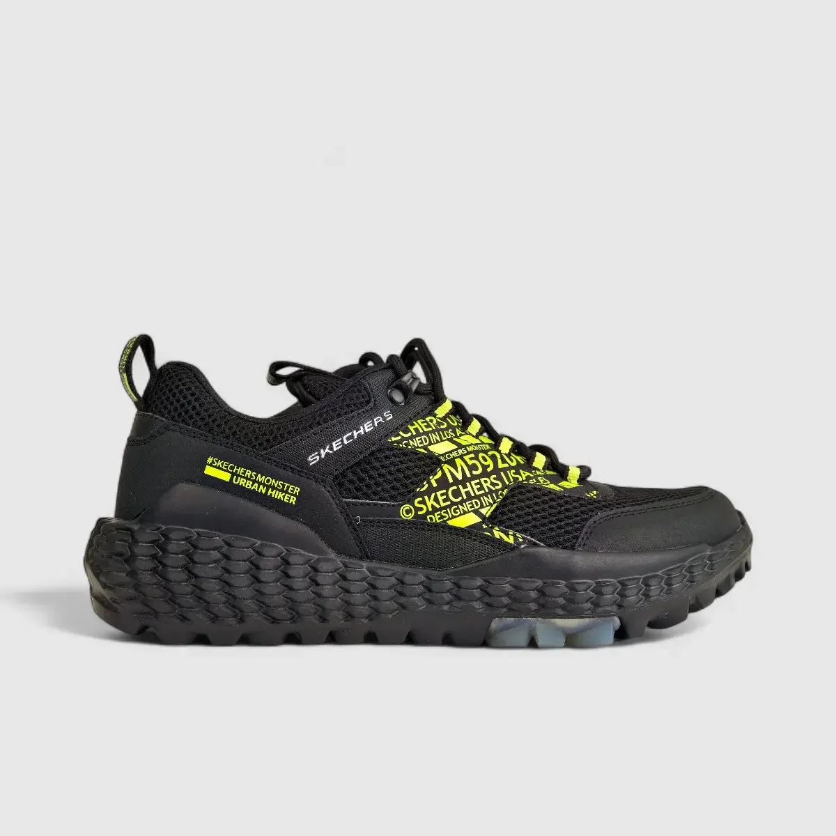 Skechers Men's Comfort Sneaker Monster 232189 Black Lime SM91