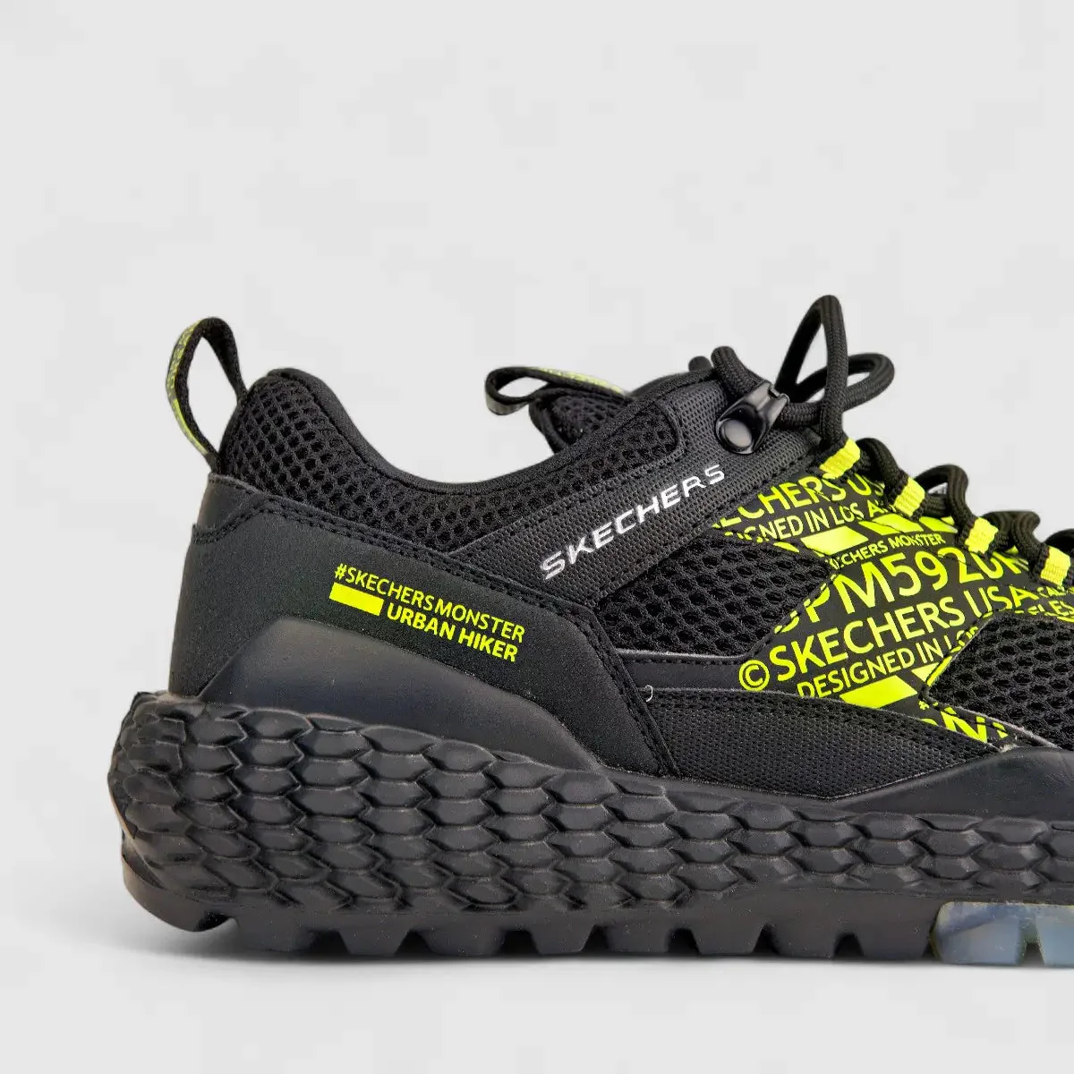 Skechers Men's Comfort Sneaker Monster 232189 Black Lime SM91 - Image 5