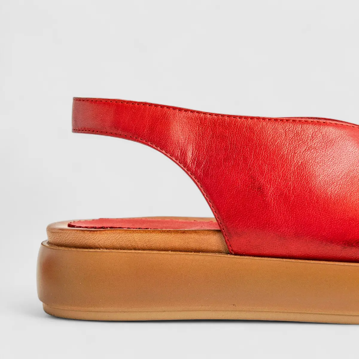 Sofia Mare Ladies Leather Comfort Sandal 11850 Red SF85 - Image 5