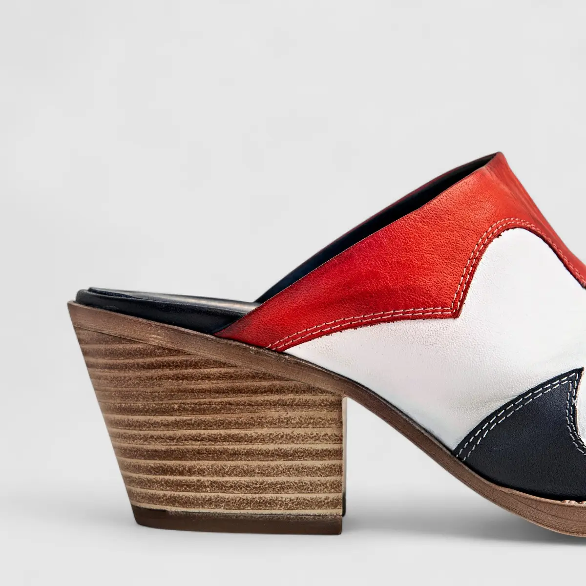 Sofia Mare Ladies Leather Cowboy Mule 11819XG Red Multi SF72 - Image 4