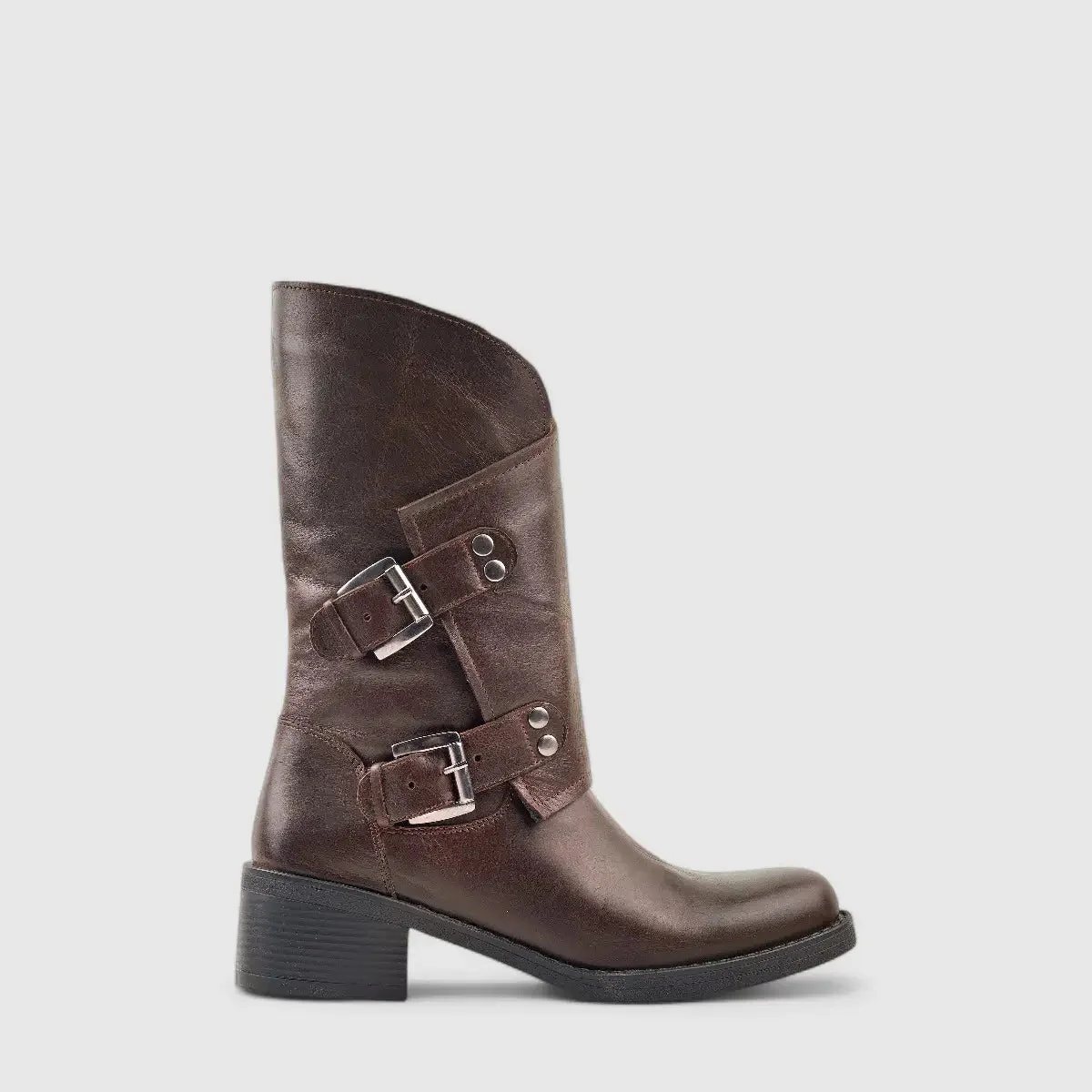 Sofia Mare Leather Boot Brown 11782