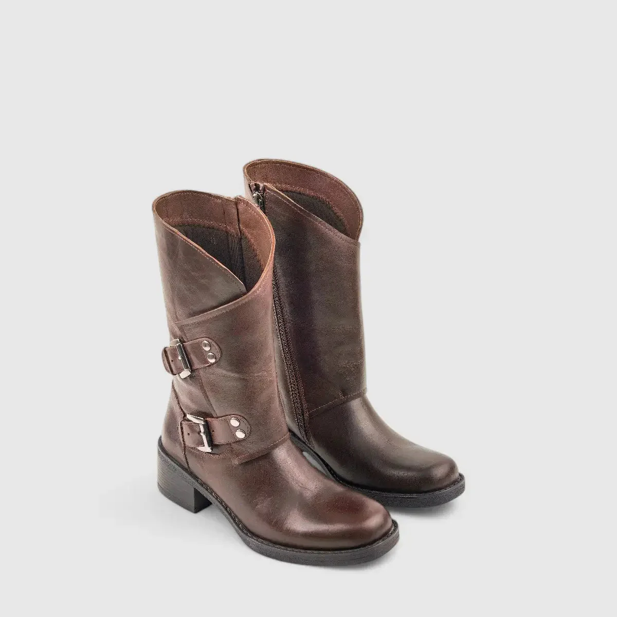 Sofia Mare Leather Boot Brown 11782 - Image 2