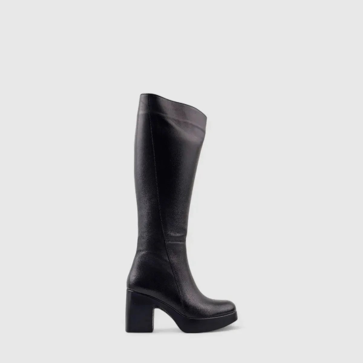 Sofia Mare Leather Long Boot Black 11078