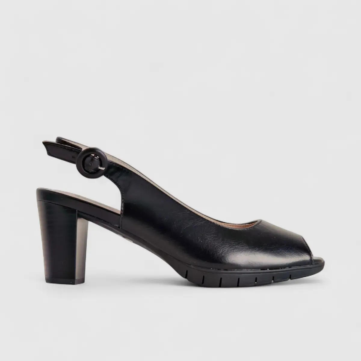 Hush Puppies Soft Style Ladies Block Heel Sandal Sindy SSL01565 Black SS271