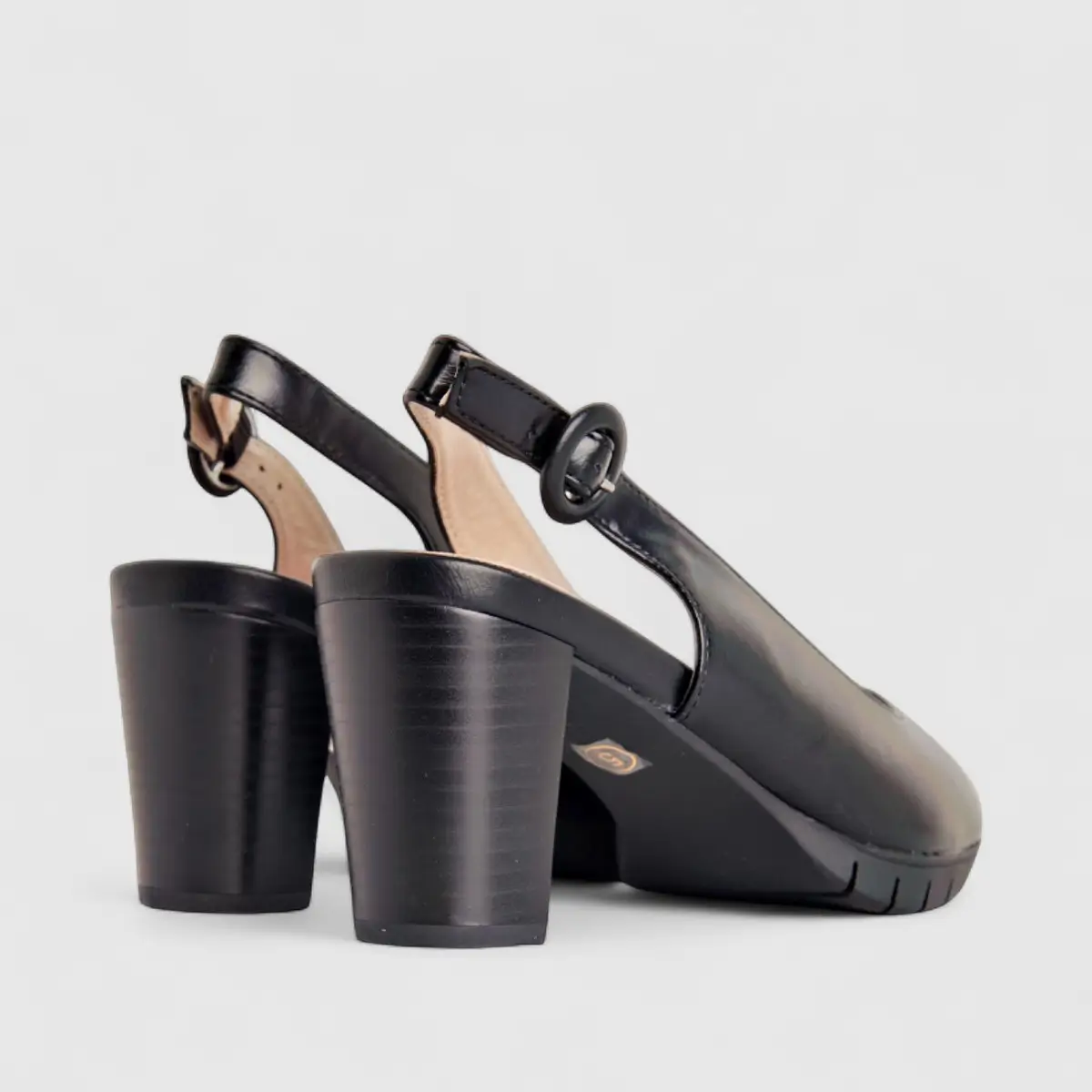 Hush Puppies Soft Style Ladies Block Heel Sandal Sindy SSL01565 Black SS271 - Image 3