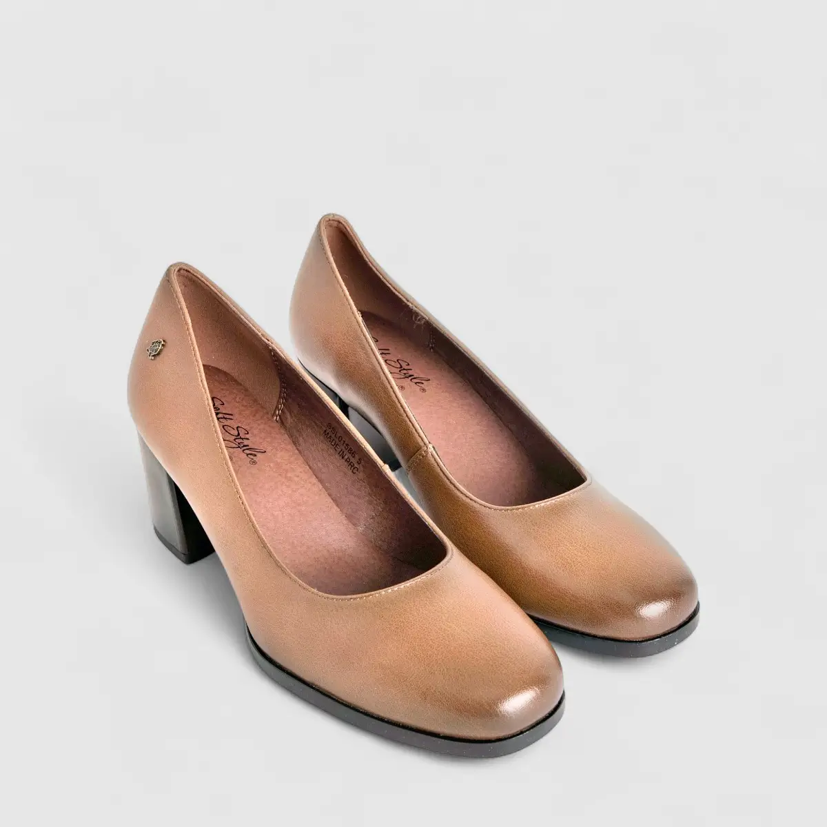 Hush Puppies Soft Style Ladies Court Shoe Vitalia SSL01586 Cognac SS268 - Image 2