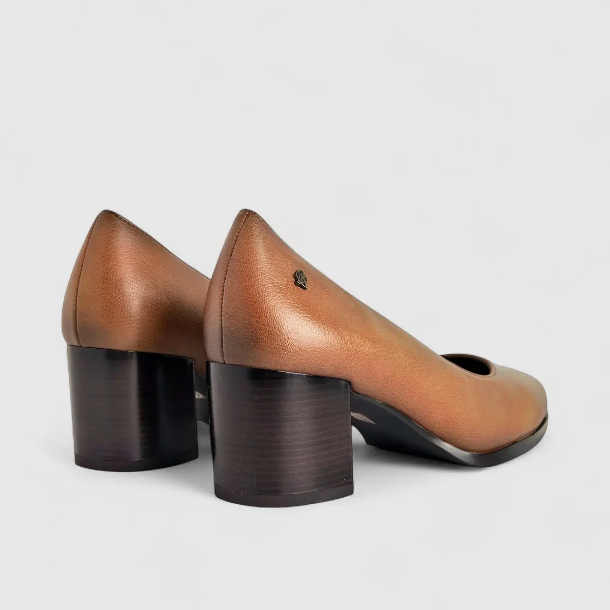 Hush Puppies Soft Style Ladies Court Shoe Vitalia SSL01586 Cognac SS268 - Image 3