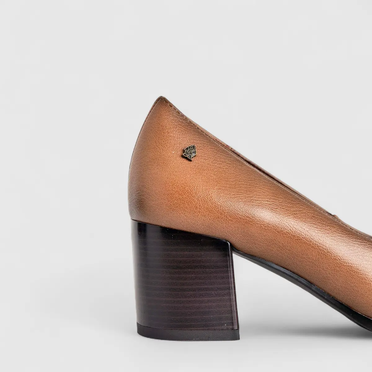 Hush Puppies Soft Style Ladies Court Shoe Vitalia SSL01586 Cognac SS268 - Image 4