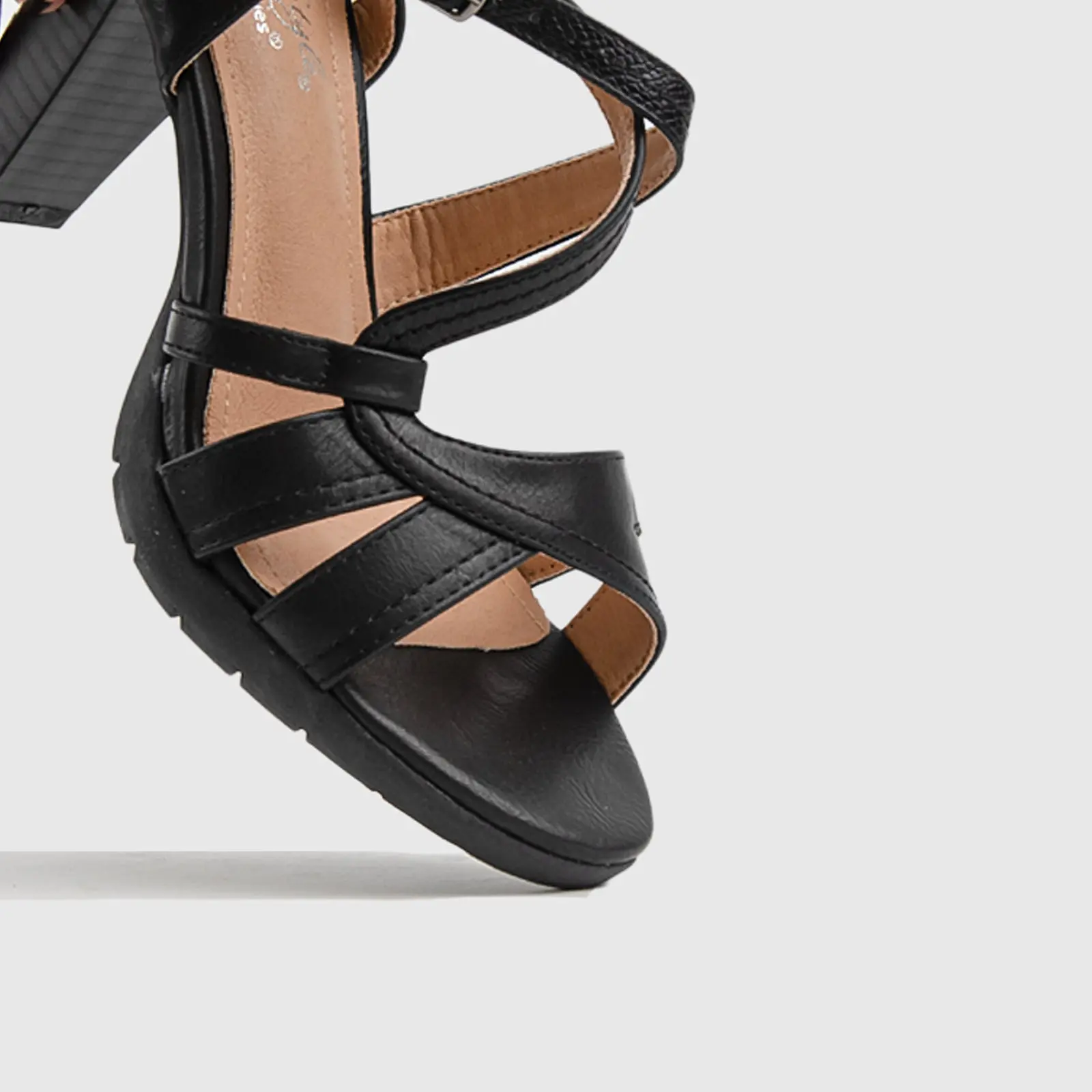 Hush Puppies Soft Style Ladies Comfort Block Heel Sandal Evette SSL01197 Black SS316 - Image 5