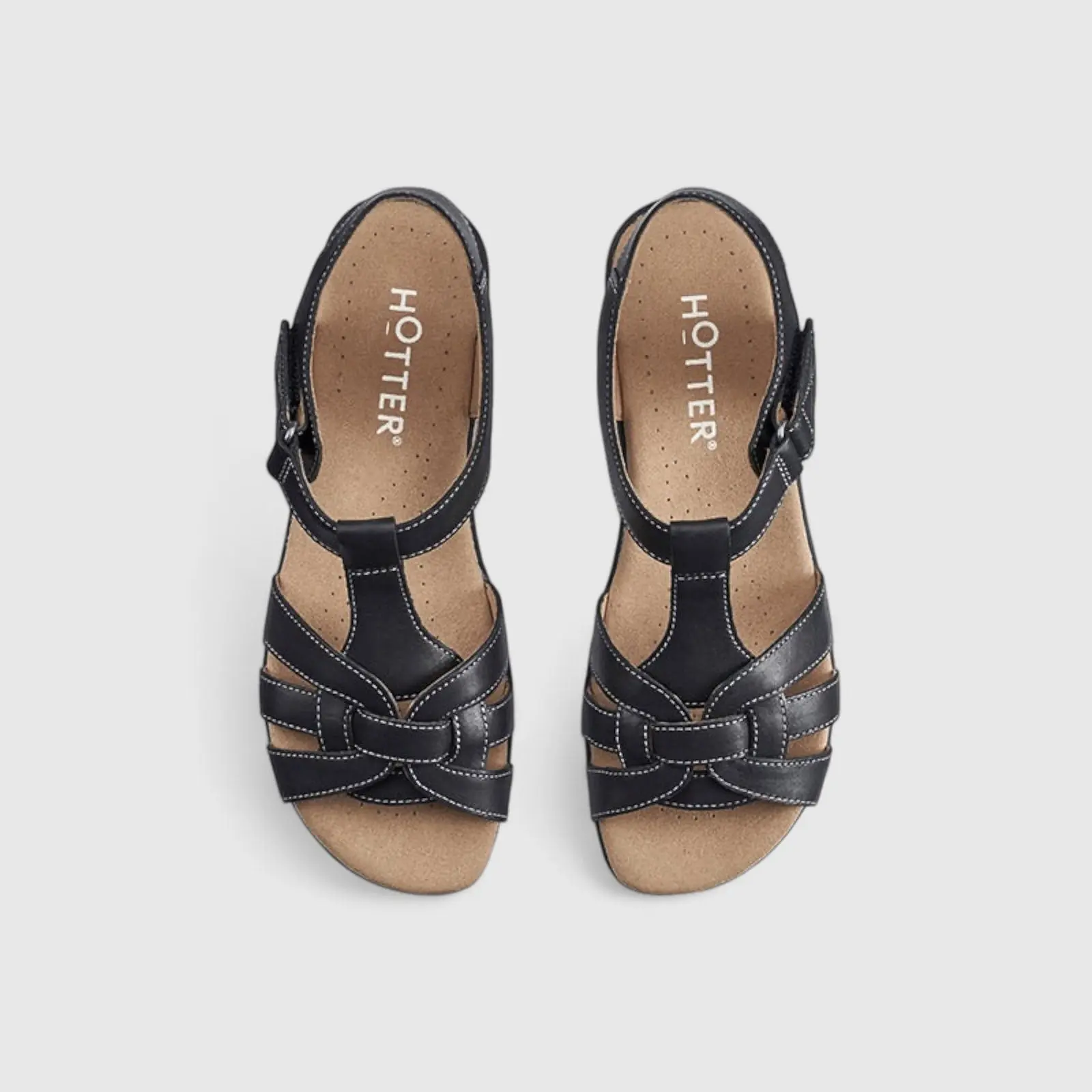Solstice Comfort Leather Sandal Black - Image 4