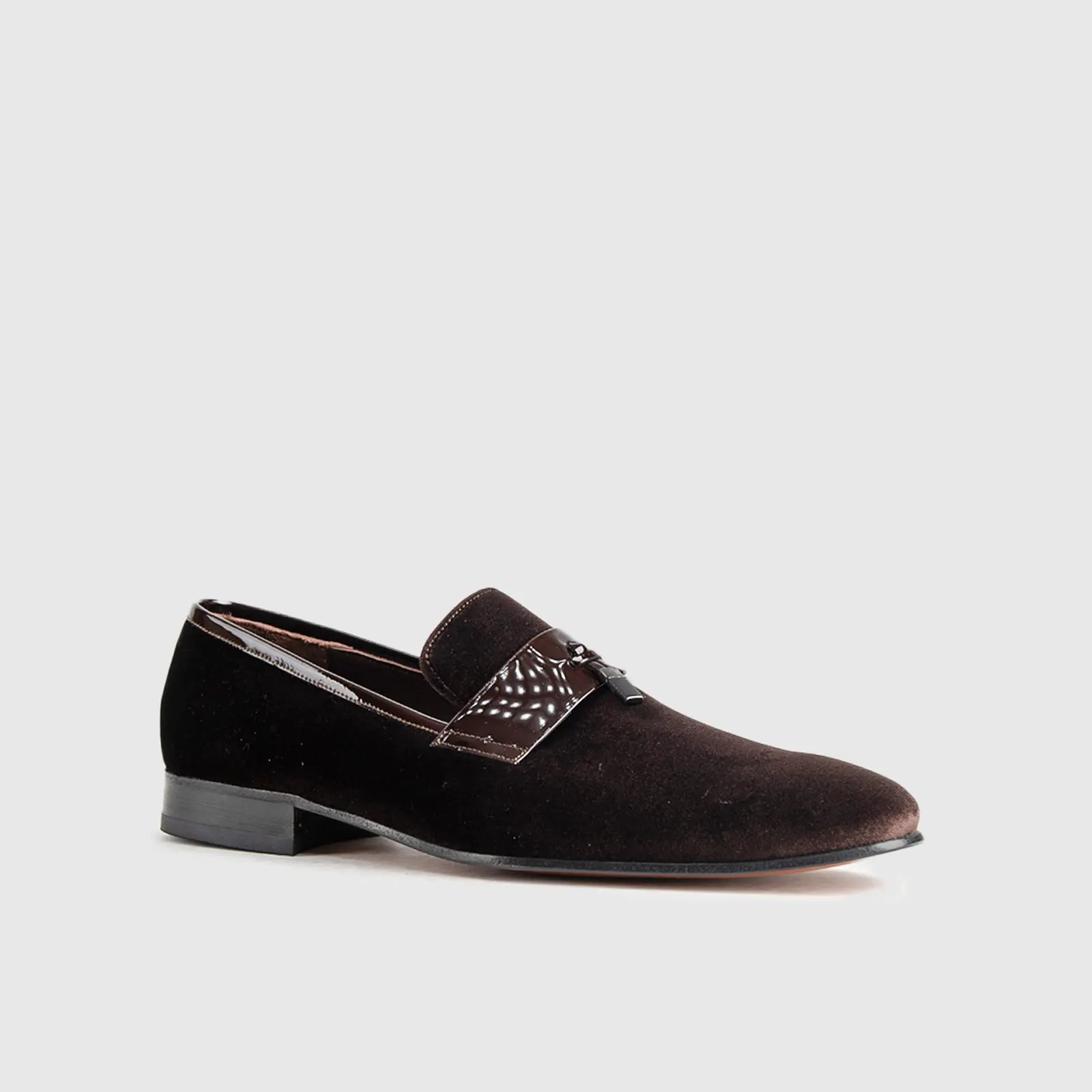 Statement Dress Loafers 1802 Brown Velvet - Image 2