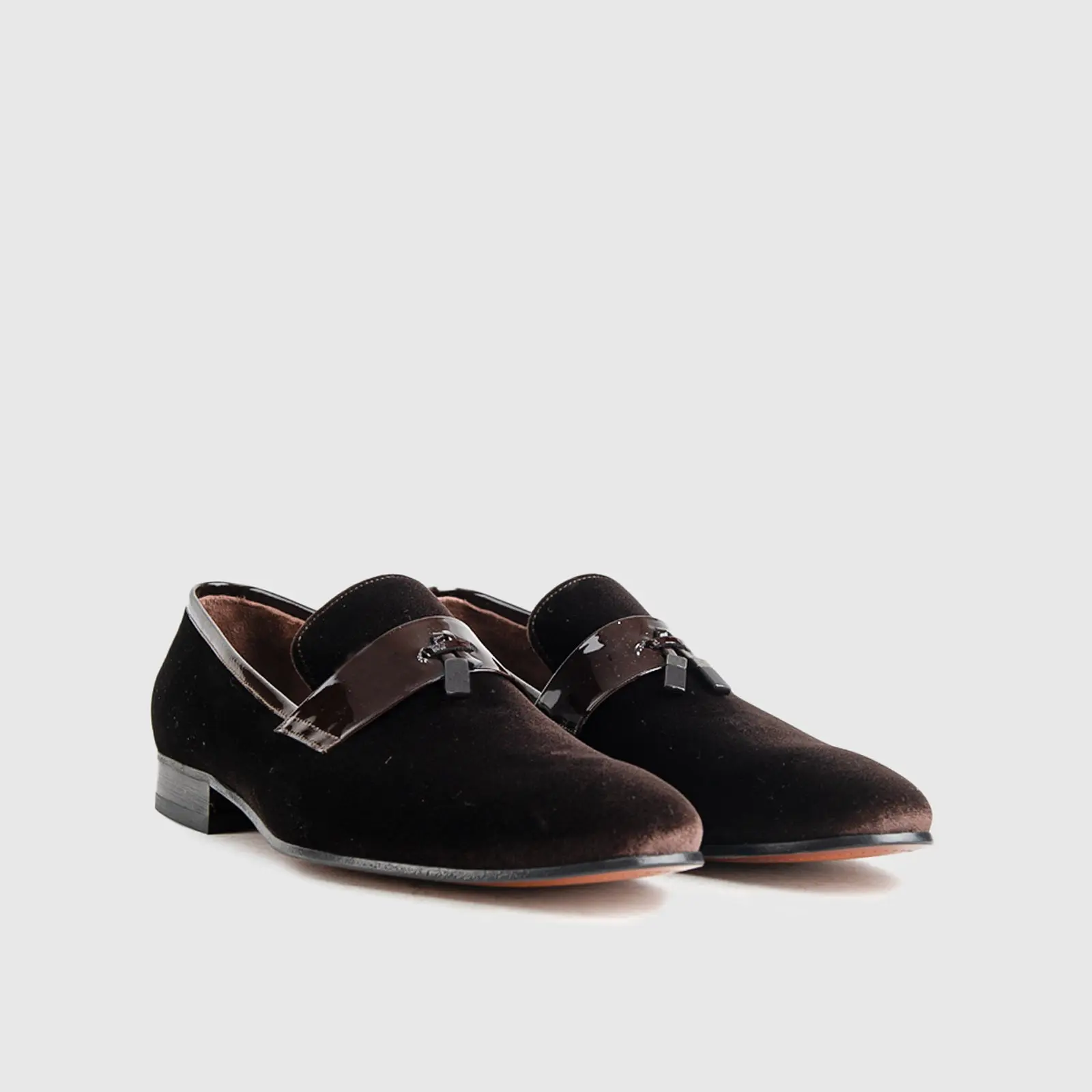 Statement Dress Loafers 1802 Brown Velvet - Image 3