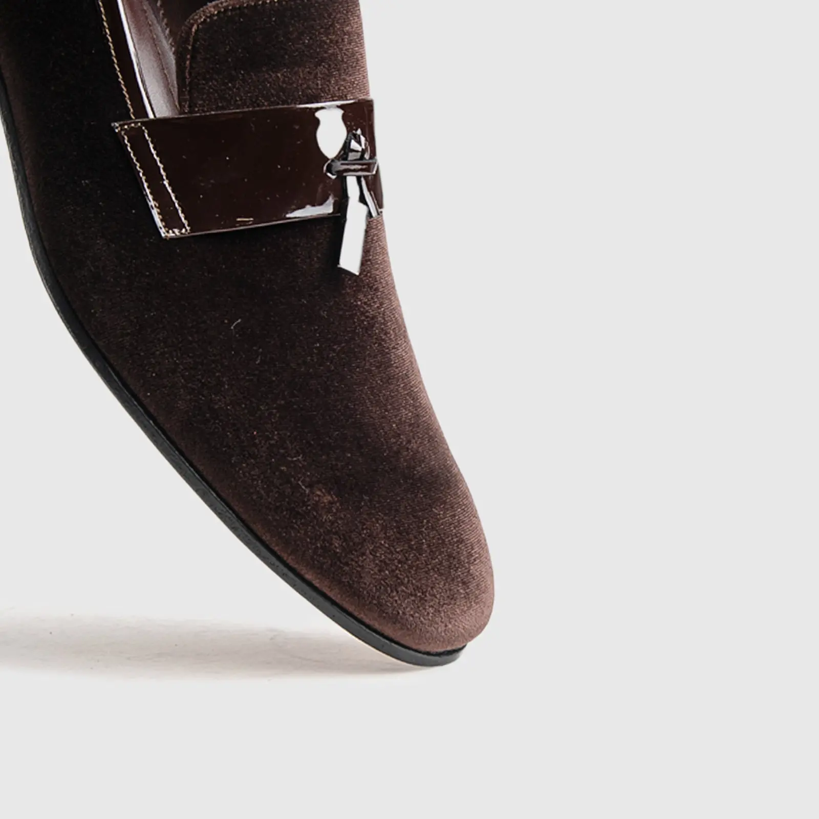 Statement Dress Loafers 1802 Brown Velvet - Image 4